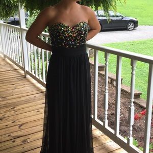 Black Evening Gown 2013 La Femme size 2